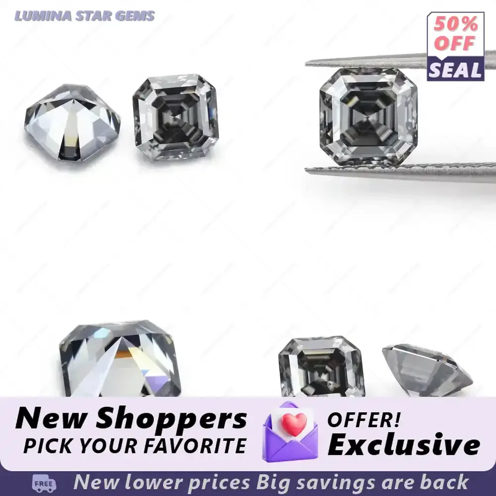 Lab Grown Moissanite Gray Asscher Cut Gemstone for DIY Jewelry Making Material Pass Tester with Cert for Lab Grown Sapphire
Lab Grown Moissanite Gray Asscher Cut Gemstone for DIY Jewelry Making Material Pass Tester with Cert for Lab Grown Sapphire