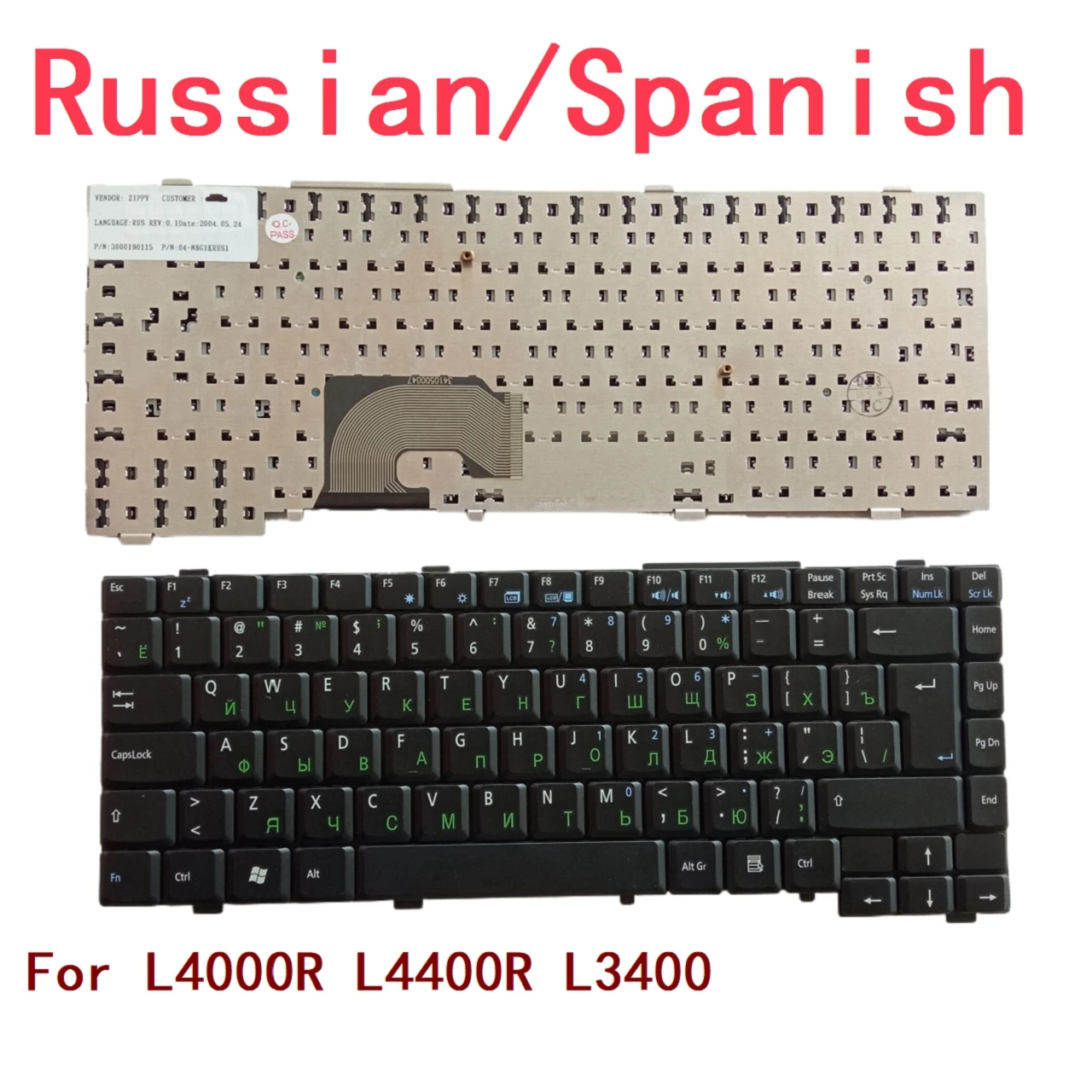 New Russian Spanish Laptop Keyboard For ASUS L4000R L4400R L3400 Notebook PC Replacement
New Russian Spanish Laptop Keyboard For ASUS L4000R L4400R L3400 Notebook PC Replacement