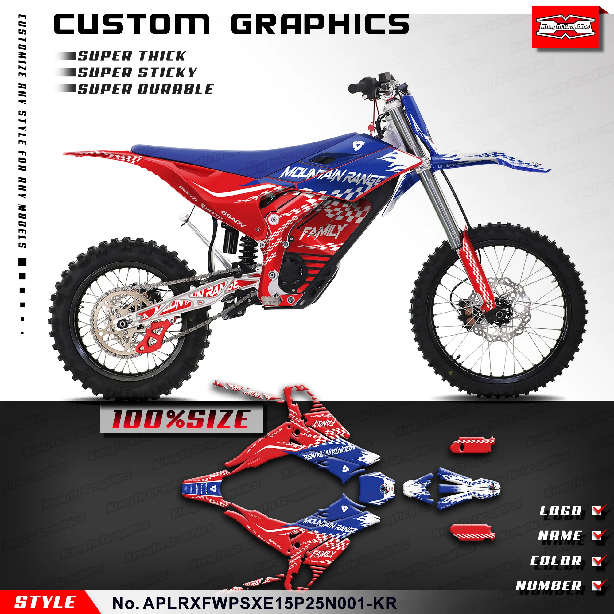 KUNGFU GRAPHICS MX Stickers Enduro Adhesive Decals for Apollo Apollino RFN Warrior Pro SX-E15 / SX-E15 PLUS Graphics, Rebuild
KUNGFU GRAPHICS MX Stickers Enduro Adhesive Decals for Apollo Apollino RFN Warrior Pro SX-E15 / SX-E15 PLUS Graphics, Rebuild