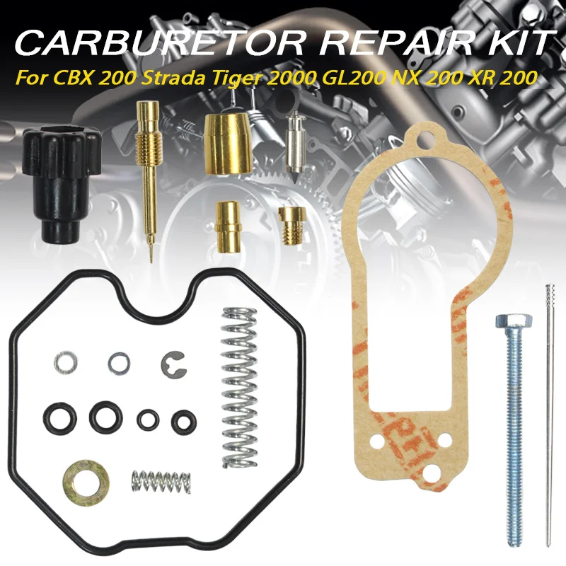 Carburetor Repair Kit For CBX200 NX200 XR200 Tiger2000 GL200 Jets Gaskets
Carburetor Repair Kit For CBX200 NX200 XR200 Tiger2000 GL200 Jets Gaskets