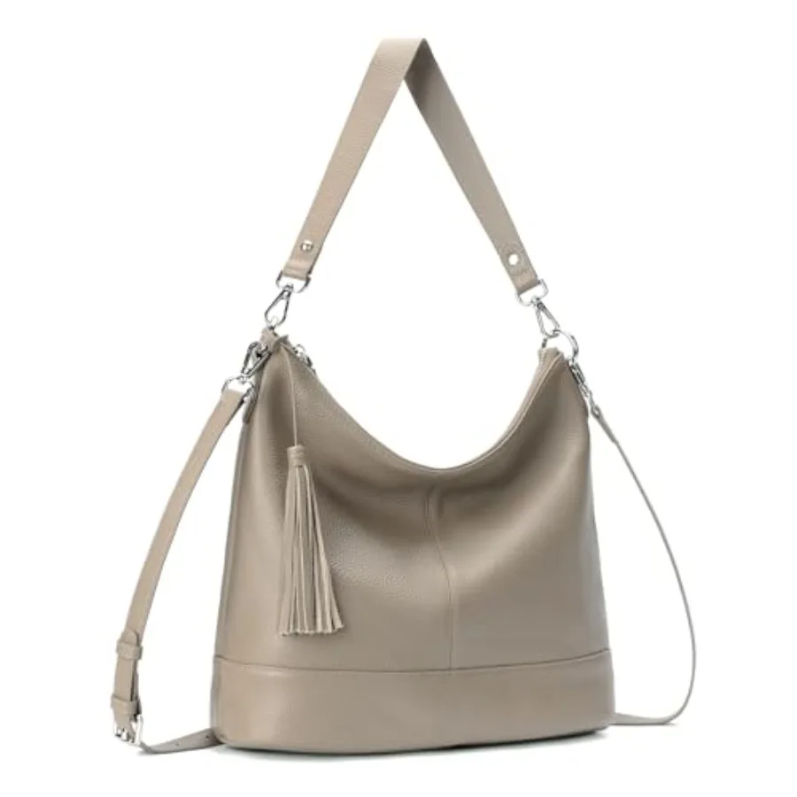 Genuine Leather Hobo Crossbody Bag for Women Soft Real Leather Bucket Shoulder Handbag Purse with 2 Removable Strap
Genuine Leather Hobo Crossbody Bag for Women Soft Real Leather Bucket Shoulder Handbag Purse with 2 Removable Strap