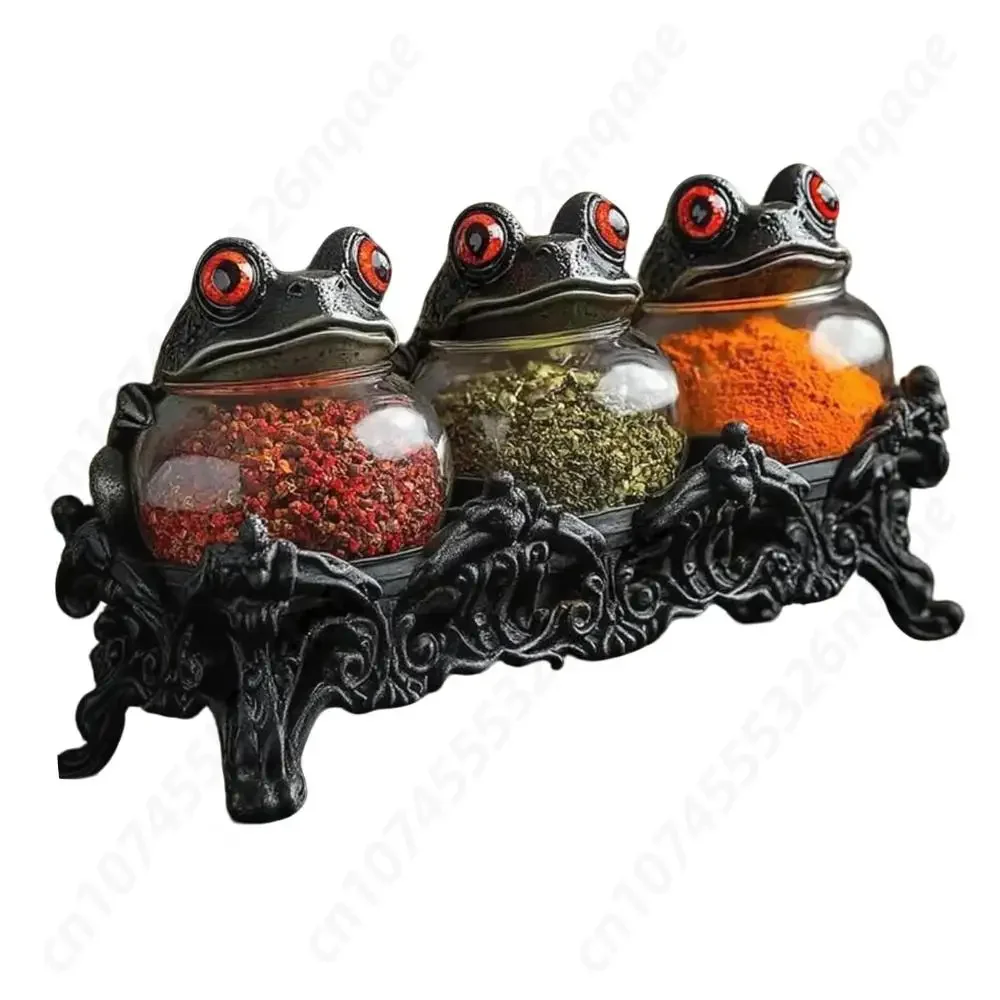 3PCS Handcrafted Witchy Frog Spice Jars Clear Seasoning Jars Frog Condiment Jars Set Spice Storage Containers for Salt Pepper
3PCS Handcrafted Witchy Frog Spice Jars Clear Seasoning Jars Frog Condiment Jars Set Spice Storage Containers for Salt Pepper