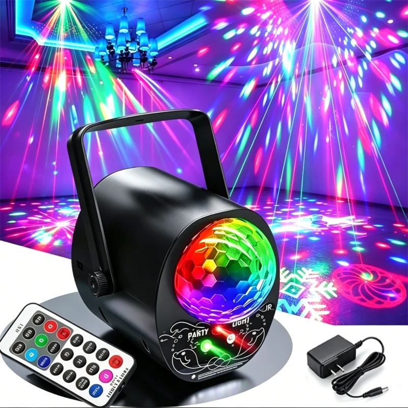 2-in-1 RGB Laser Disco Ball Light, Sound Activated Party Lights with Red & Green Laser Patterns, Rotating Magic Ball Stage Light
2-in-1 RGB Laser Disco Ball Light, Sound Activated Party Lights with Red & Green Laser Patterns, Rotating Magic Ball Stage Light