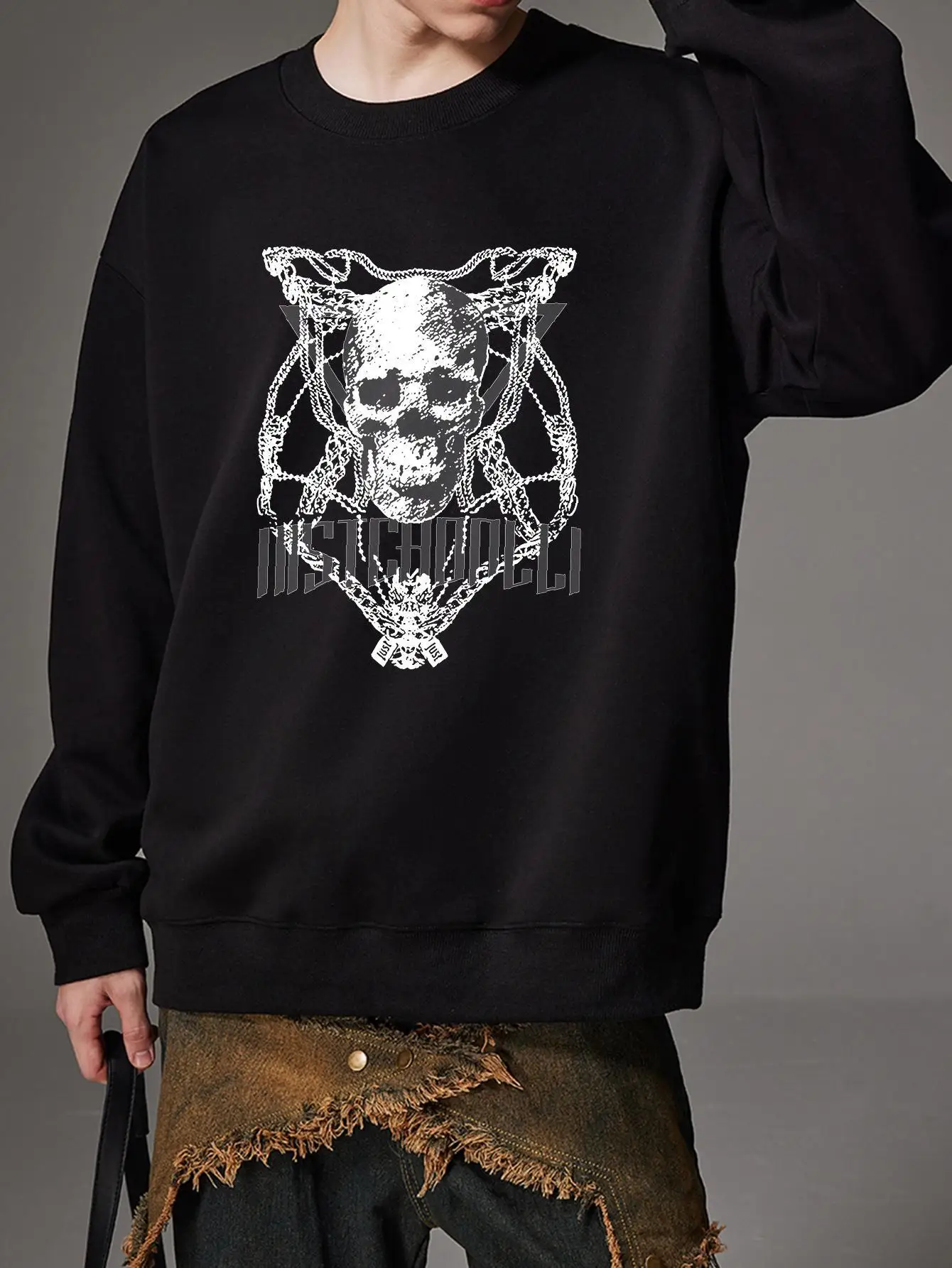 High Street Style Man Skull Print Sweatshirts Crew Neck Pullover Autumn New Clothing Top Drop Shoulder Fashion Brand Hoodies Y2k
High Street Style Man Skull Print Sweatshirts Crew Neck Pullover Autumn New Clothing Top Drop Shoulder Fashion Brand Hoodies Y2k