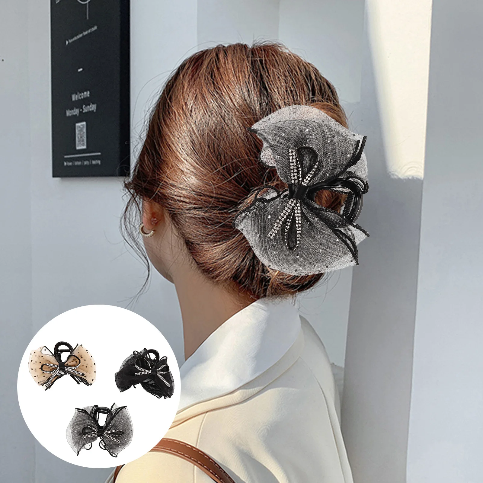 3pcs Shark Claw Clip Hair Accessories For Women Large Bowknot Bowtie Claw Clips Thick Hair Lightweight Comfortable Headwear
3pcs Shark Claw Clip Hair Accessories For Women Large Bowknot Bowtie Claw Clips Thick Hair Lightweight Comfortable Headwear