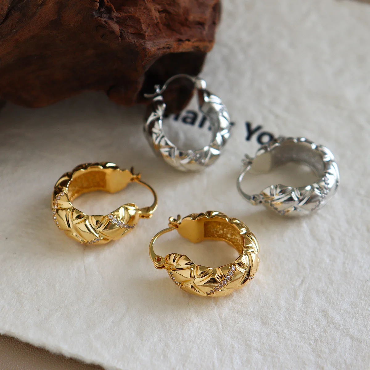 Punk Gold Color Zircon Crystal Hoop Earrings for Women Boho Retro Geometric Statement Copper Metal Earrings Trendy Jewelry Gifts
Punk Gold Color Zircon Crystal Hoop Earrings for Women Boho Retro Geometric Statement Copper Metal Earrings Trendy Jewelry Gifts