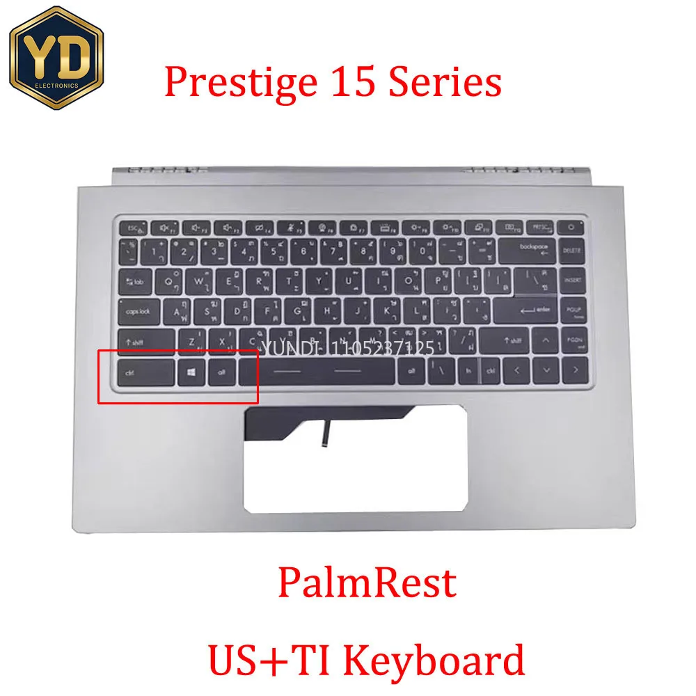 YD Silver-Gray Laptop PalmRest&US+TI Keyboard For MSI Prestige 15 A11SB A11SC A11SCS A11SCX A11UC A11UD With Big Ctrl No Touchpa
YD Silver-Gray Laptop PalmRest&US+TI Keyboard For MSI Prestige 15 A11SB A11SC A11SCS A11SCX A11UC A11UD With Big Ctrl No Touchpa