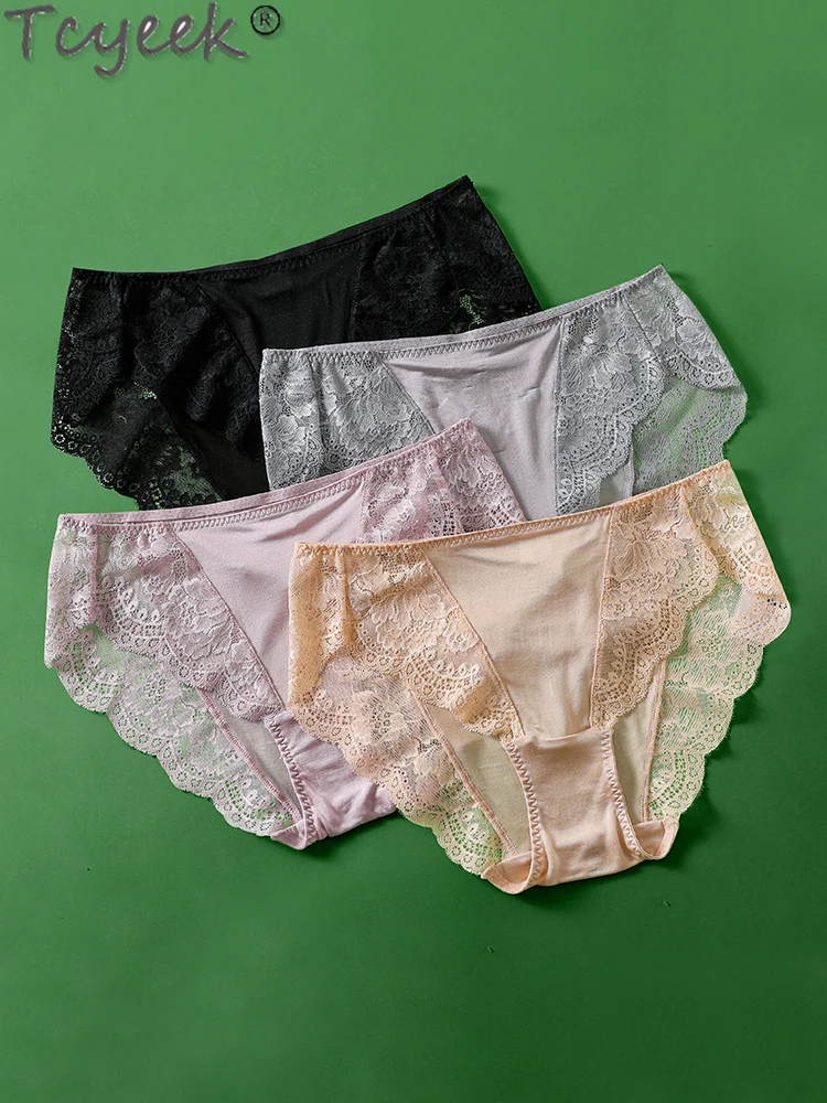 Tcyeek Mulberry Silk Woman Panties Lace Sexy Panties Thin Breathable Briefs High Quality Underpants Woman Calzones Para Mujer
Tcyeek Mulberry Silk Woman Panties Lace Sexy Panties Thin Breathable Briefs High Quality Underpants Woman Calzones Para Mujer