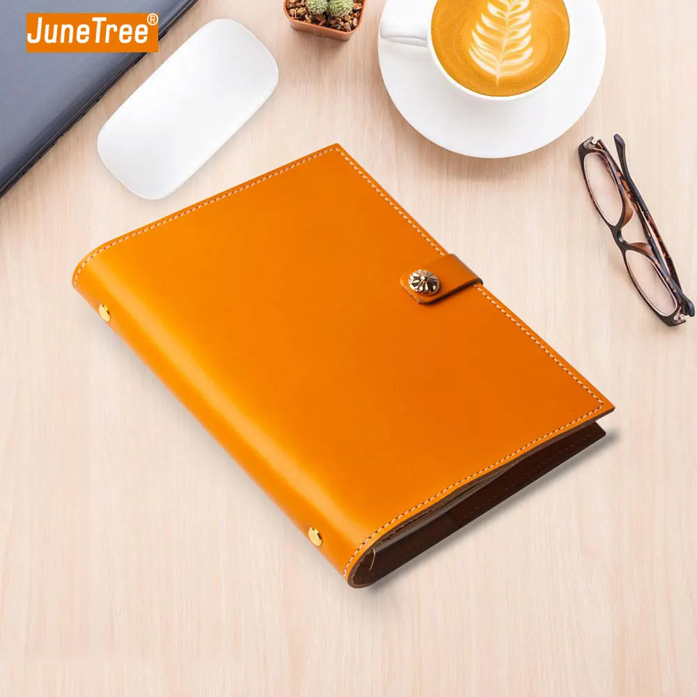 Junetree A5 Retro Orange Leather Cover Loose-leaf Notebook Note Book Replaceable Paper Traveler Notepad Stationery Agenda
Junetree A5 Retro Orange Leather Cover Loose-leaf Notebook Note Book Replaceable Paper Traveler Notepad Stationery Agenda