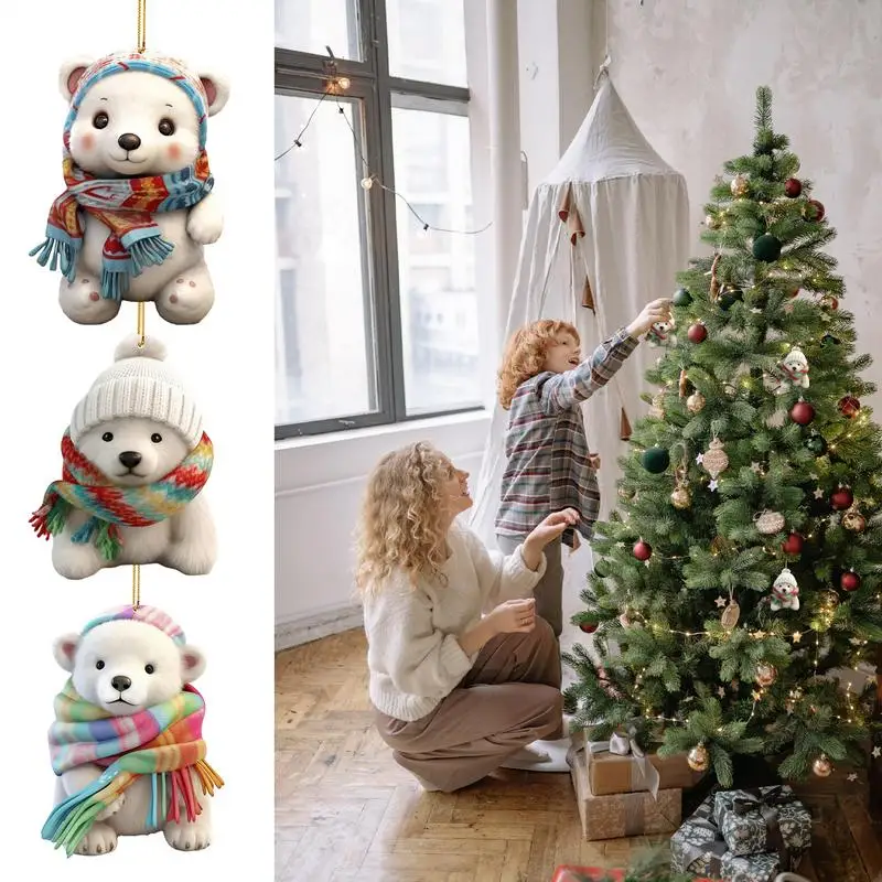 Retro Christmas Polar Bear Room Ornament Christmas Pendant Acrylic Polar Bear Ornament Christmas Ornament New Year Gift
Retro Christmas Polar Bear Room Ornament Christmas Pendant Acrylic Polar Bear Ornament Christmas Ornament New Year Gift