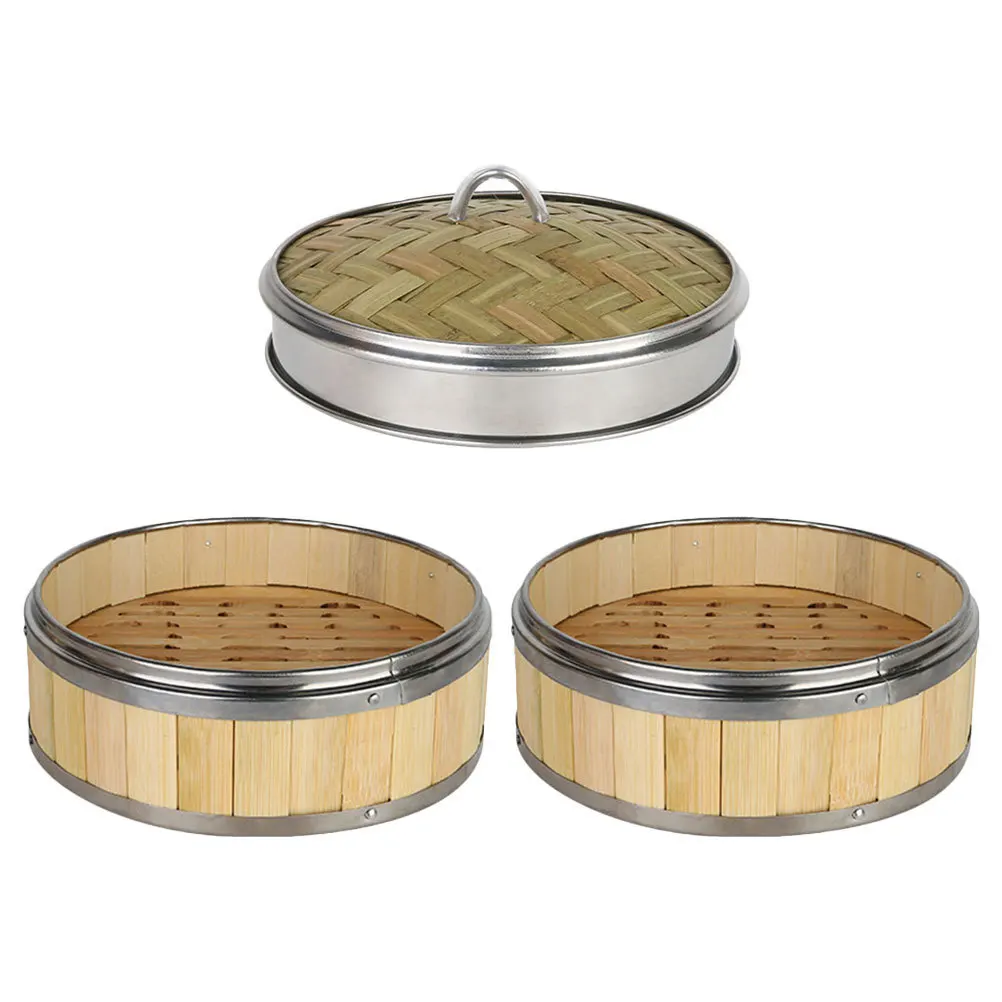 1 Set Bamboo Steamer Basket Reusable Non-Stick Large Capacity For Vegetables Fish Dim Sum Steaming Healthy Cooking Food
1 Set Bamboo Steamer Basket Reusable Non-Stick Large Capacity For Vegetables Fish Dim Sum Steaming Healthy Cooking Food
