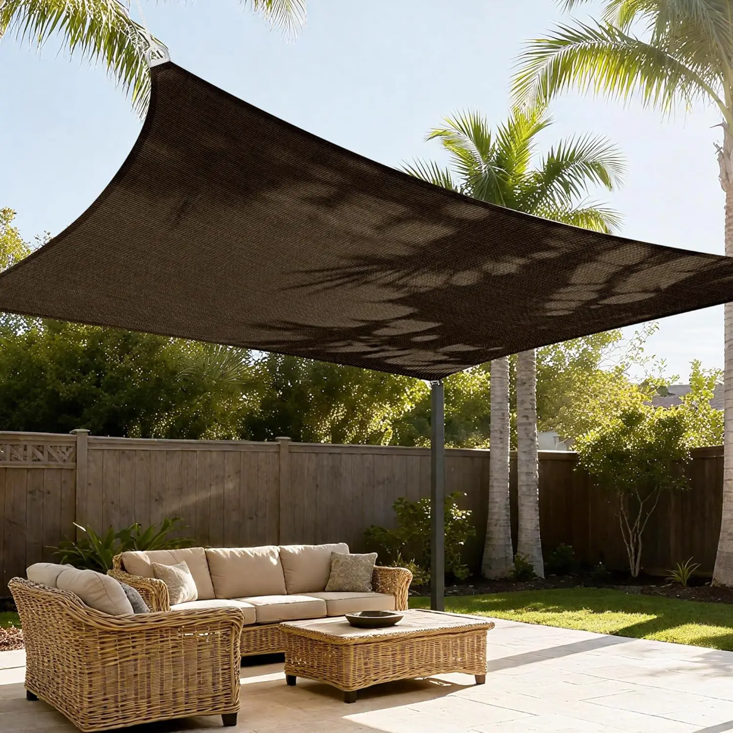 Sun Shade Sails 9'x12' Rec le Outdoor Sunshade Canopy UV Block Cover Curved Edge Shade Cloth with D-Rings Permeable Fabric f
Sun Shade Sails 9'x12' Rec le Outdoor Sunshade Canopy UV Block Cover Curved Edge Shade Cloth with D-Rings Permeable Fabric f