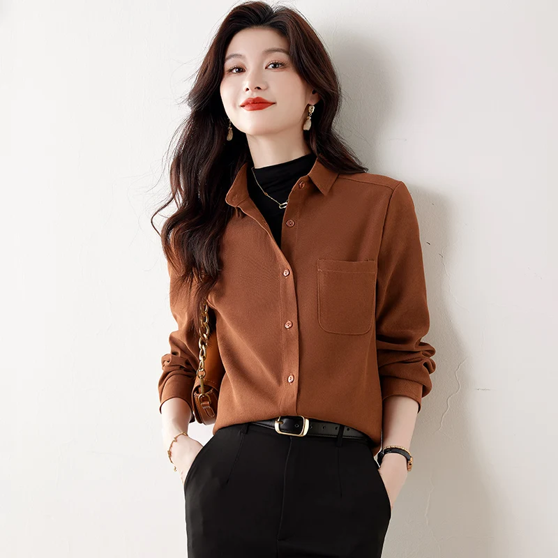 Autumn Winter Thick Shirts Women Fashion Solid Color All-match Women Blouses 2025 New Loose Casual Tops Office Lady Clothing
Autumn Winter Thick Shirts Women Fashion Solid Color All-match Women Blouses 2025 New Loose Casual Tops Office Lady Clothing