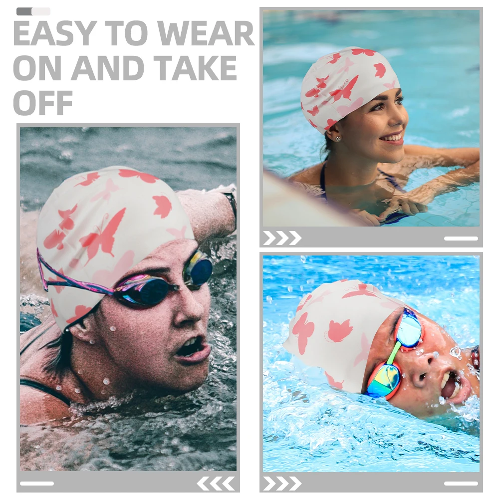 2Pcs Waterproof Silicone Swimming Caps Large Adult Swim Hats Comfortable Ear Fashion Printed Pool Caps
2Pcs Waterproof Silicone Swimming Caps Large Adult Swim Hats Comfortable Ear Fashion Printed Pool Caps
