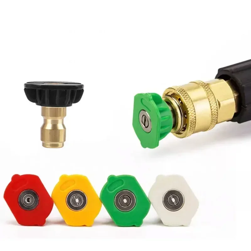 5 pcs High Pressure Washer Sprayer Nozzle Tip With 1/4" Inch Fitting Male Thread 0 15 25 40 Degree Water Jet
5 pcs High Pressure Washer Sprayer Nozzle Tip With 1/4" Inch Fitting Male Thread 0 15 25 40 Degree Water Jet