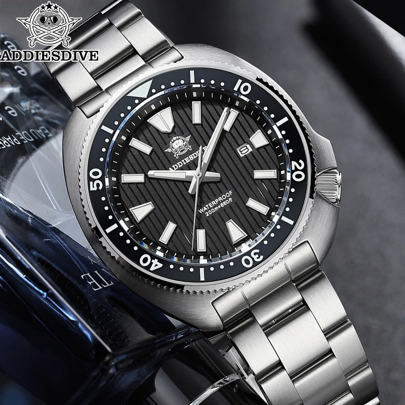 ADDIESDIVE Men Quartz Diver Watch 200M Waterproof Sapphire Glass Ceramic Bezel BGW9 Luminous Dial Stainless Steel Band AD2507
ADDIESDIVE Men Quartz Diver Watch 200M Waterproof Sapphire Glass Ceramic Bezel BGW9 Luminous Dial Stainless Steel Band AD2507