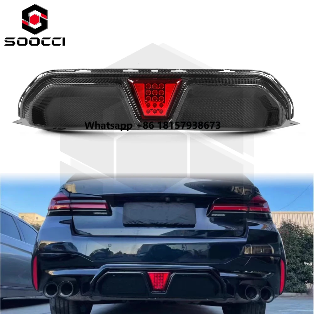 Carbon Fiber CS Style Rear Diffuser Lip With Lights for M5 F90 LCI Car Rear Bumper Lip Splitter Under Spoiler
Carbon Fiber CS Style Rear Diffuser Lip With Lights for M5 F90 LCI Car Rear Bumper Lip Splitter Under Spoiler