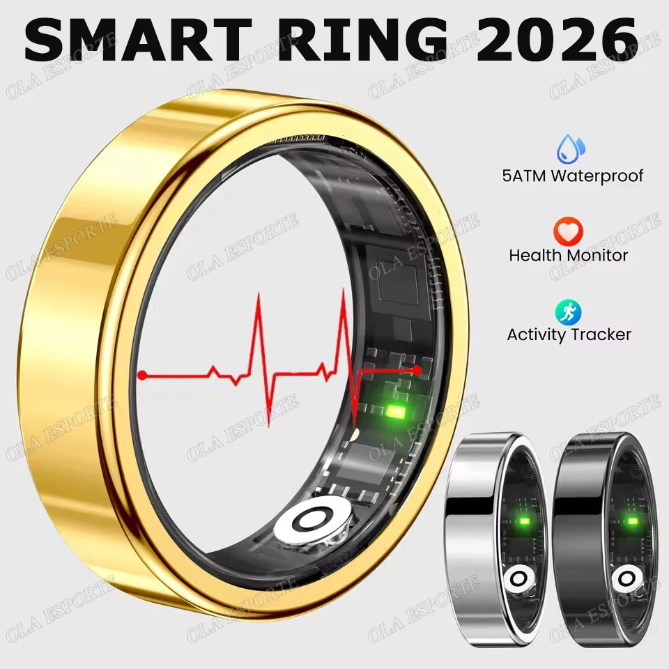 2026 Health Smart Ring Wireless BT Control Blood Pressure/Oxygen Heart Rate Sleep Monitor Sports GPS Motion Waterproof Smartring
2026 Health Smart Ring Wireless BT Control Blood Pressure/Oxygen Heart Rate Sleep Monitor Sports GPS Motion Waterproof Smartring