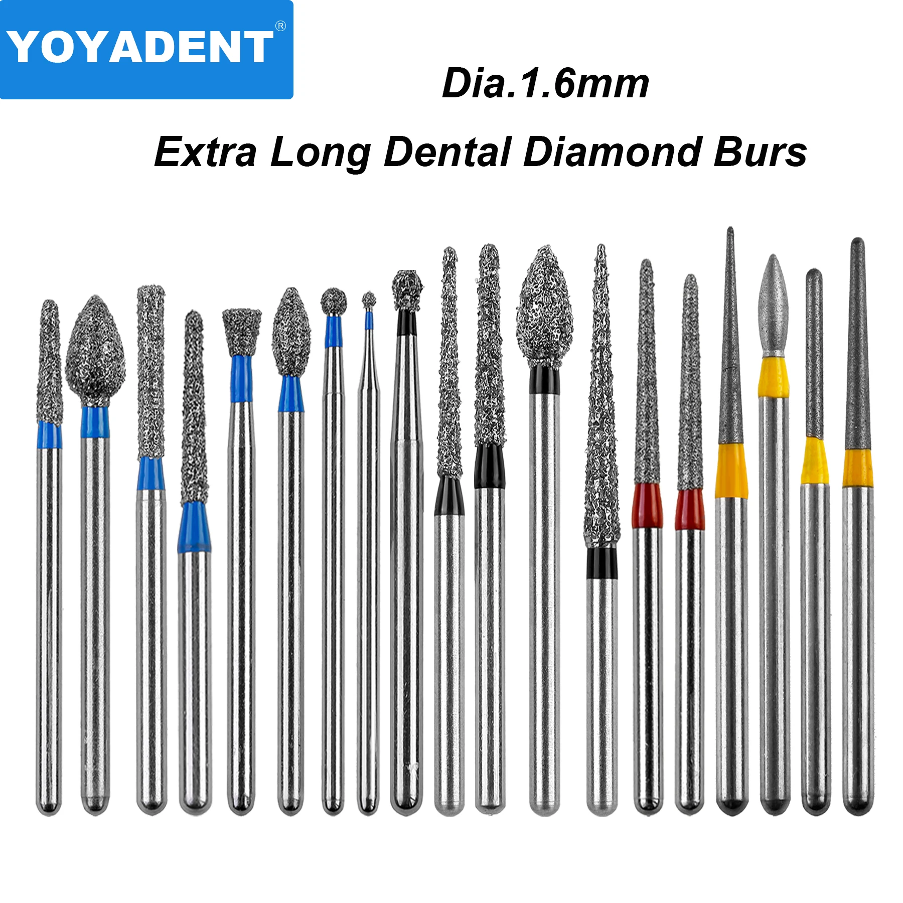 Extra Long Dental Diamond Burs Dentistry Strawberries FG High Speed Burs Dental Polishing Tools Dia.1.6mm 10Pcs/Pack
Extra Long Dental Diamond Burs Dentistry Strawberries FG High Speed Burs Dental Polishing Tools Dia.1.6mm 10Pcs/Pack