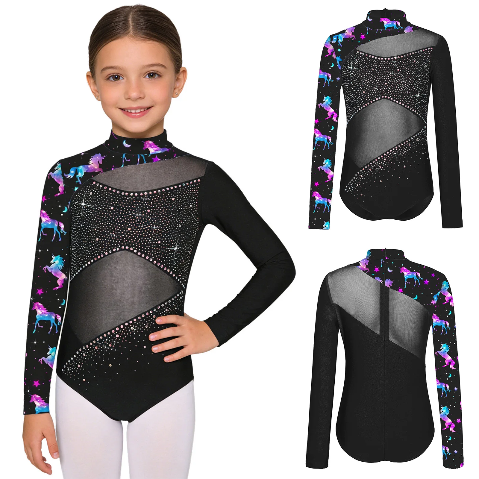 Детский костюм для балета, фигурного катания и гимнастики для девочек: блестящие стразы, длинный рукав, сетчатый топ и шорты
Детский костюм для балета, фигурного катания и гимнастики для девочек: блестящие стразы, длинный рукав, сетчатый топ и шорты