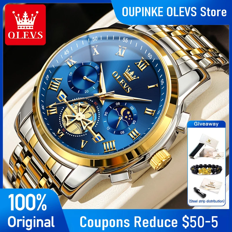 OLEVS 2859, мужские часы, оригинальные деловые кварцевые часы, водонепроницаемые светящиеся часы с фазой Луны, часы из нержавеющей стали для мужчин, подарки
OLEVS 2859, мужские часы, оригинальные деловые кварцевые часы, водонепроницаемые светящиеся часы с фазой Луны, часы из нержавеющей стали для мужчин, подарки