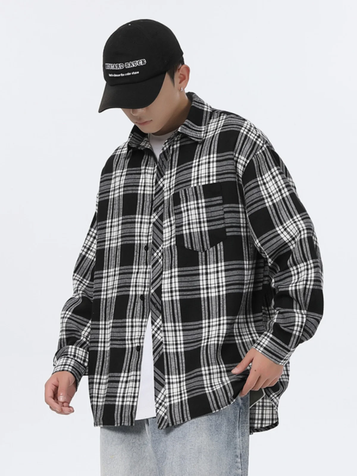 Casual Fashionable Large Size Men's Plaid Shirt Retro Checkered Long Sleeve Turn-down Collar Couple's Inner Wear Outerwear
Casual Fashionable Large Size Men's Plaid Shirt Retro Checkered Long Sleeve Turn-down Collar Couple's Inner Wear Outerwear
