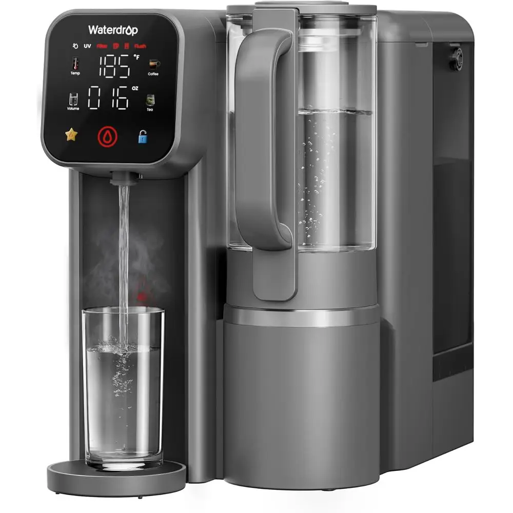 M6H Hot Reverse Osmosis System Countertop Water ilter, 7-Stage, 3:1 e to Drain, Hot Water Dispenser with 5 Temperature Options,
M6H Hot Reverse Osmosis System Countertop Water ilter, 7-Stage, 3:1 e to Drain, Hot Water Dispenser with 5 Temperature Options,