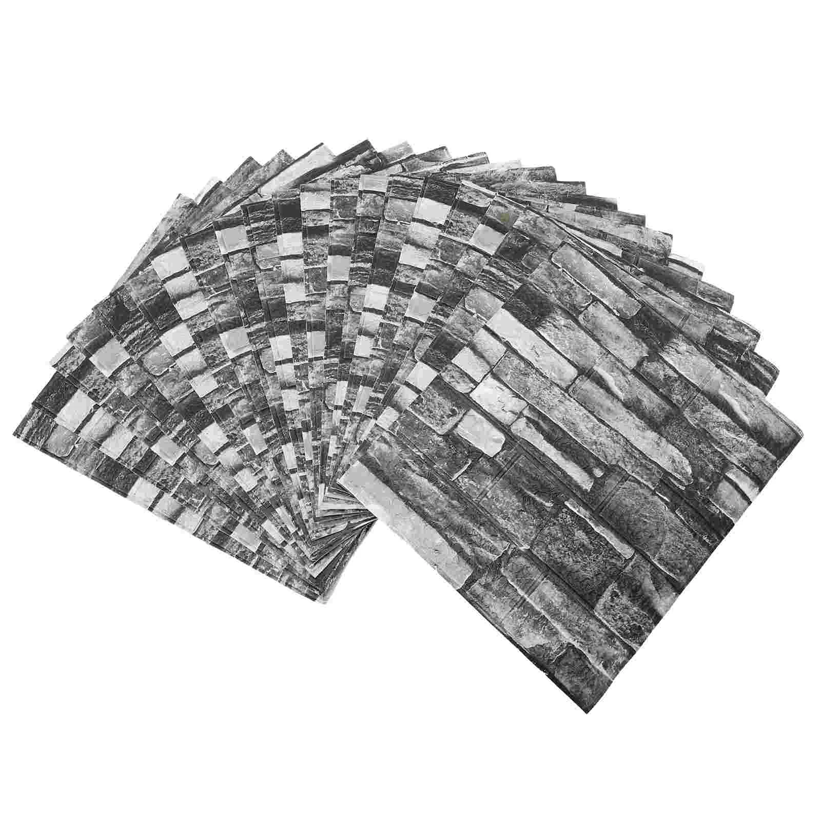 20 Pcs 3D Wallpaper Tiles Backsplash Carpet Black Outdoor Rug Stickers for Intelligent Decorative Decals Pool
20 Pcs 3D Wallpaper Tiles Backsplash Carpet Black Outdoor Rug Stickers for Intelligent Decorative Decals Pool