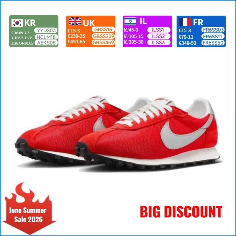 Nike Retro Style Lightweight Durable Slip-Resistant Low-Top Urban Commuter Casual Running Shoes Women's HF3227-600
Nike Retro Style Lightweight Durable Slip-Resistant Low-Top Urban Commuter Casual Running Shoes Women's HF3227-600
