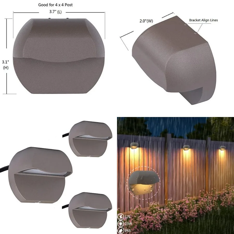 Cast Aluminum 2.5W Deck LED Lights Low Voltage Landscape Lighting 12V Outdoor Step Lights, Post Stairs Fence Lighting Soft Warm
Cast Aluminum 2.5W Deck LED Lights Low Voltage Landscape Lighting 12V Outdoor Step Lights, Post Stairs Fence Lighting Soft Warm