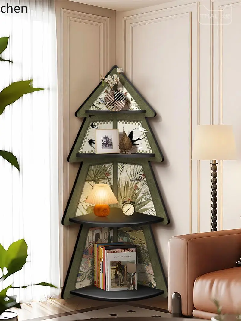 ZML living room triangular floor rack bedside corner cabinet corner bedroom storage decorative ornament 
ZML living room triangular floor rack bedside corner cabinet corner bedroom storage decorative ornament