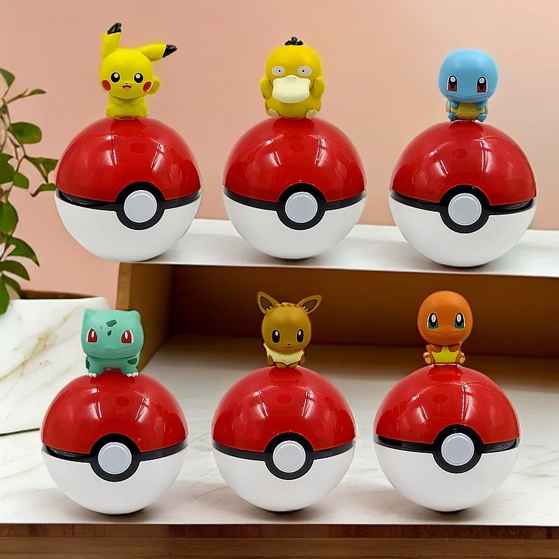 New Pok É Mon Anime Action Figure Cute Nut Twisted Egg Pikachu Little Fire with Elf Ball Desktop Ornament Children's Gift
New Pok É Mon Anime Action Figure Cute Nut Twisted Egg Pikachu Little Fire with Elf Ball Desktop Ornament Children's Gift