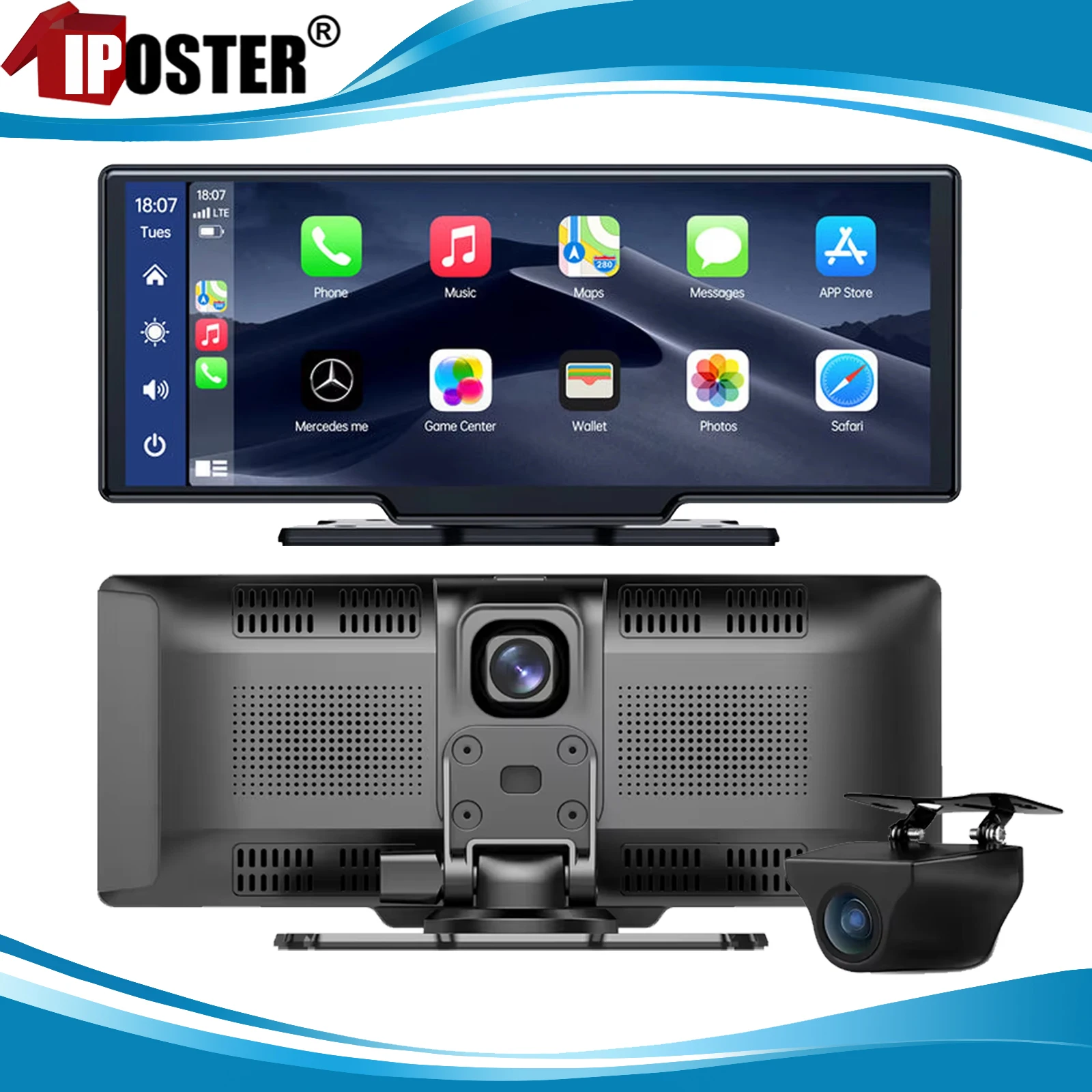 iPoster 10.26 " Portable CarPlay Screen Car Radio MP5 Player GPS Dashboard LCD Wireless CarPlay Android Auto Compatible Rearview
iPoster 10.26 " Portable CarPlay Screen Car Radio MP5 Player GPS Dashboard LCD Wireless CarPlay Android Auto Compatible Rearview