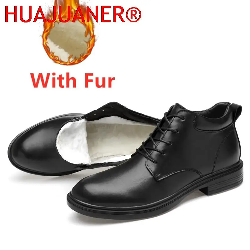 Winter Boots Men Genuine Leather Lace Up Business Man Ankle Boots Warm Plush Snow Boots Luxury Male Footwear Booties
Winter Boots Men Genuine Leather Lace Up Business Man Ankle Boots Warm Plush Snow Boots Luxury Male Footwear Booties