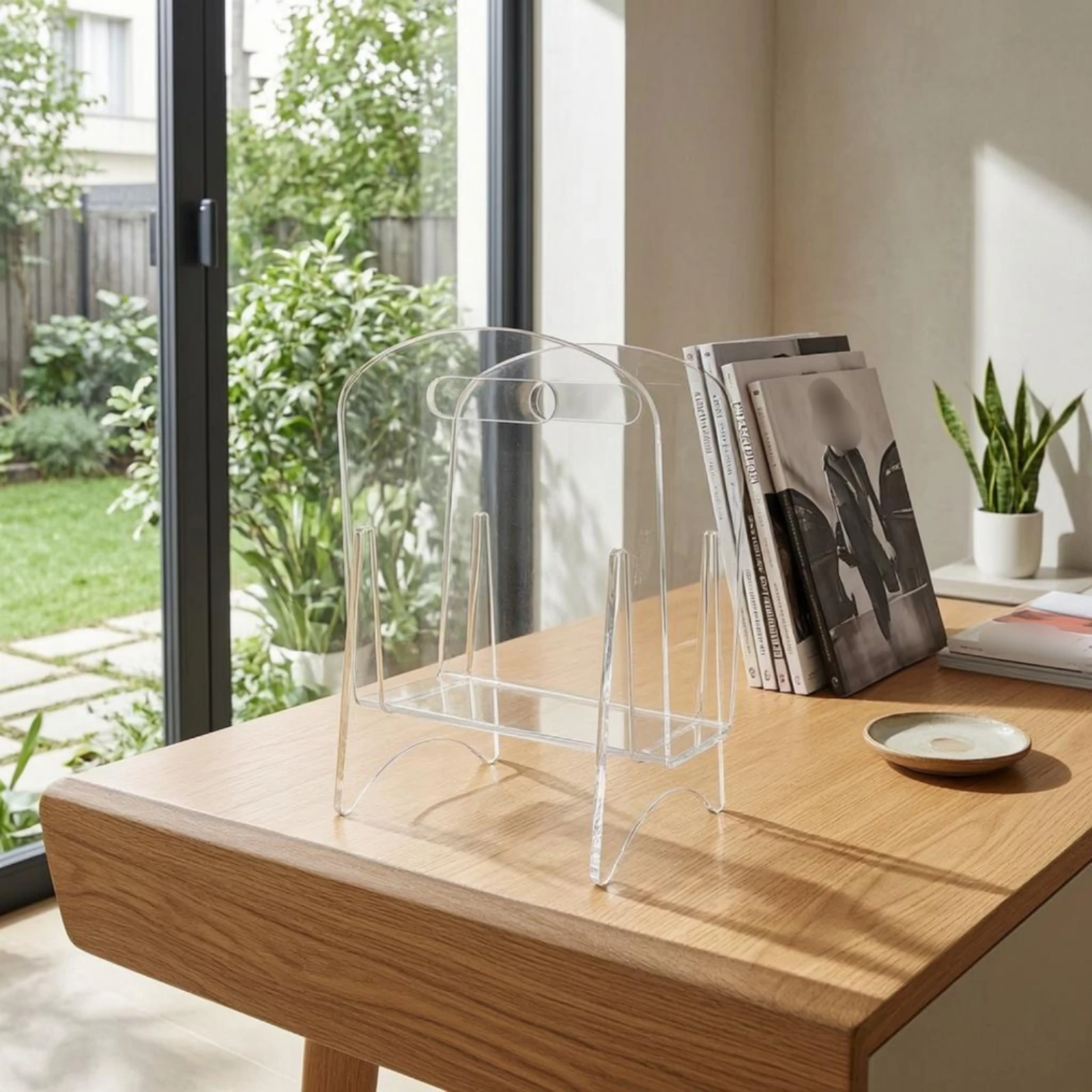 Acrylic Magazine Rack Transparent Magazine Rack Book Stand Handle Slot Desktop File Organizer Multi-Purpose
Acrylic Magazine Rack Transparent Magazine Rack Book Stand Handle Slot Desktop File Organizer Multi-Purpose