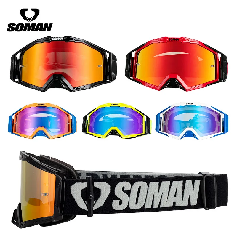 SOMAN SM22 Off-Road Motorcycle Goggles HD Lens Motorcycle Riding Glasses Men Women Windproof Sunglasses Fit Over Eyeglasses
SOMAN SM22 Off-Road Motorcycle Goggles HD Lens Motorcycle Riding Glasses Men Women Windproof Sunglasses Fit Over Eyeglasses
