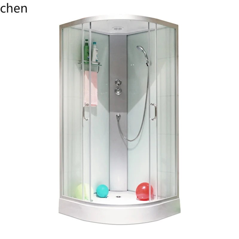 integral shower room, integrated glass bathroom steam sliding door, arc fan-shaped household bathroom partition
integral shower room, integrated glass bathroom steam sliding door, arc fan-shaped household bathroom partition