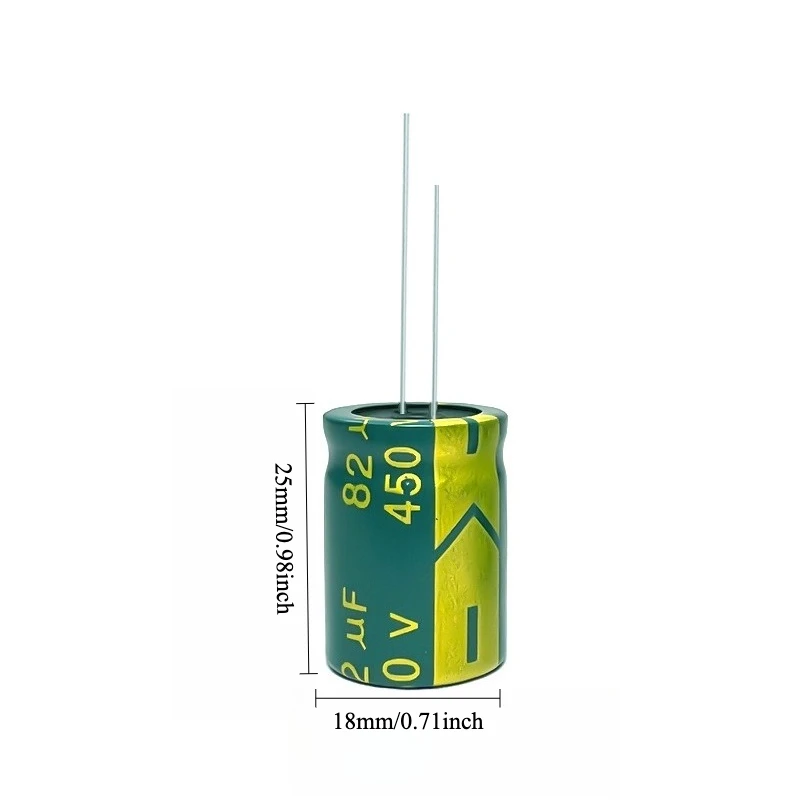 10pcs 450V 82uF Electrolytic Capacitor High Frequency Low ESR Long Life Green Gold 16x25 18x25mm for Power Supply
10pcs 450V 82uF Electrolytic Capacitor High Frequency Low ESR Long Life Green Gold 16x25 18x25mm for Power Supply