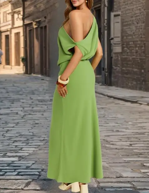 New Style One-Piece Neckline Off-Shoulder Fitted Waist Dress for Women's Wear Summer 2025 Elegant Hip-Hugging Resort Long Dress
New Style One-Piece Neckline Off-Shoulder Fitted Waist Dress for Women's Wear Summer 2025 Elegant Hip-Hugging Resort Long Dress