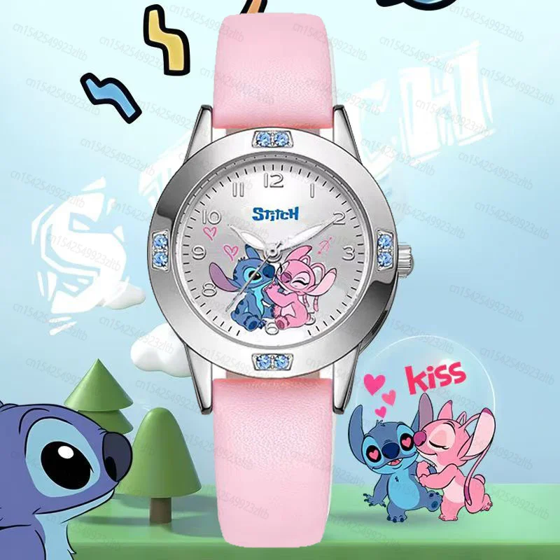 Disney Anime Stitch Watch Diamond Quartz Watch Kawaii Child Cute Toilet Girl Steel Band High Quality A Friend's Birthday Present
Disney Anime Stitch Watch Diamond Quartz Watch Kawaii Child Cute Toilet Girl Steel Band High Quality A Friend's Birthday Present