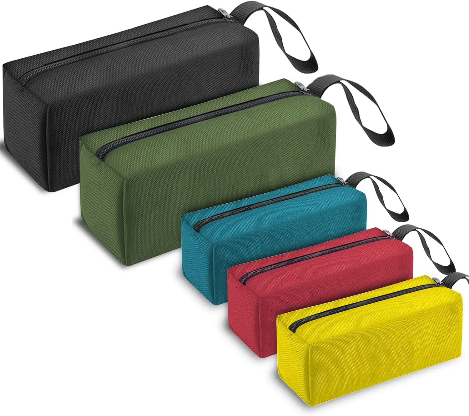 5 Pack Canvas Tool Pouch of Two Sizes, Tool Pouches with Zipper, Multipurpose Zipper Bags Tools is Suitable for Storing Scattered Tools, Cosmetics, and Various Items (5 Colors)
5 Pack Canvas Tool Pouch of Two Sizes, Tool Pouches with Zipper, Multipurpose Zipper Bags Tools is Suitable for Storing Scattered Tools, Cosmetics, and Various Items (5 Colors)