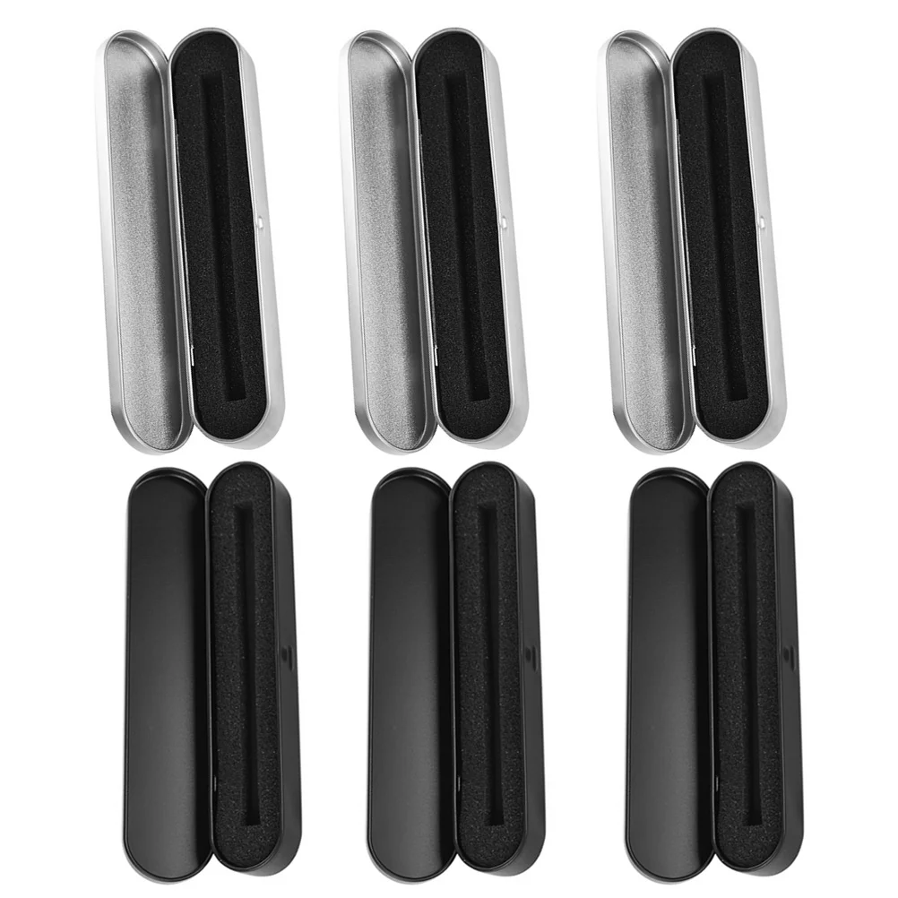 6pcs Metal Pencil Box Silver Black Liner Compact ganizer Pens Pencils Markers Crayons School Supplies Storage
6pcs Metal Pencil Box Silver Black Liner Compact ganizer Pens Pencils Markers Crayons School Supplies Storage