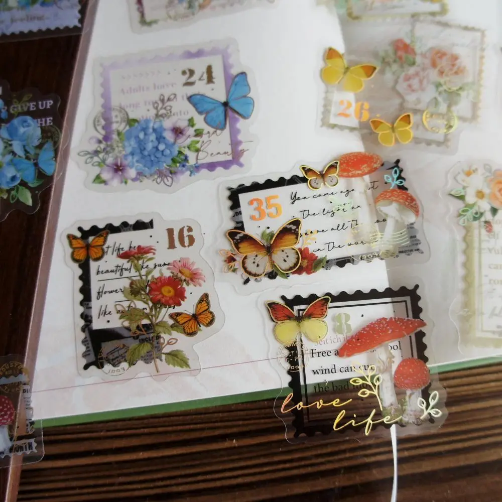 28pcs Gold Butterfly and Flower Stamp Style PVC Sticker Scrapbooking DIY Gift Packing Label Decoration Tag
28pcs Gold Butterfly and Flower Stamp Style PVC Sticker Scrapbooking DIY Gift Packing Label Decoration Tag