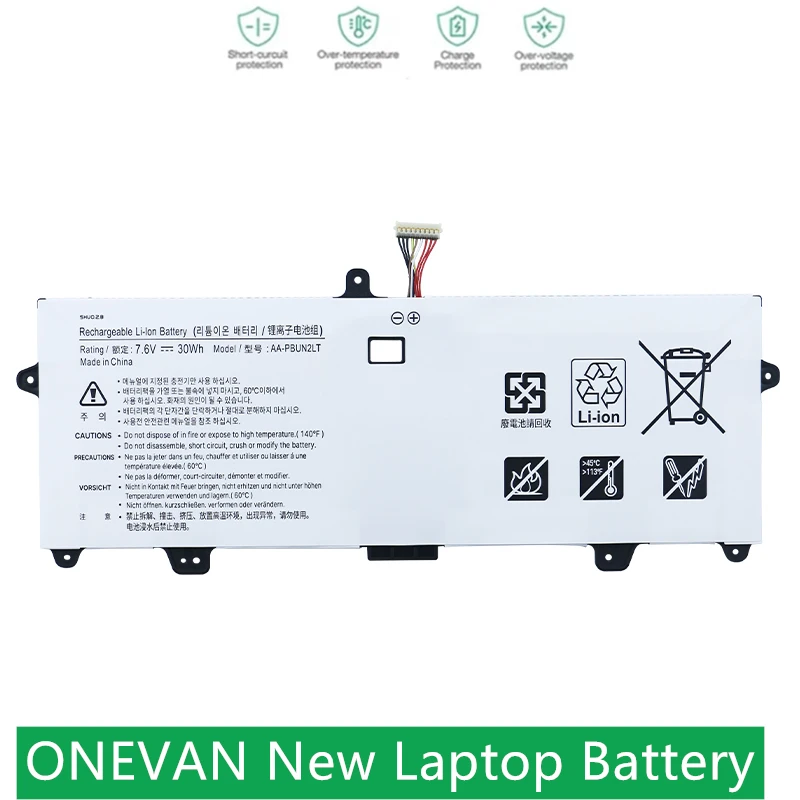 ONEVAN New AA-PBUN2QT Laptop Battery For Samsung AA-PBUN2LT 900X3L-K01 900X3L-K04 NP900 7.6V 30WhX3L-K02CN Laptop
ONEVAN New AA-PBUN2QT Laptop Battery For Samsung AA-PBUN2LT 900X3L-K01 900X3L-K04 NP900 7.6V 30WhX3L-K02CN Laptop