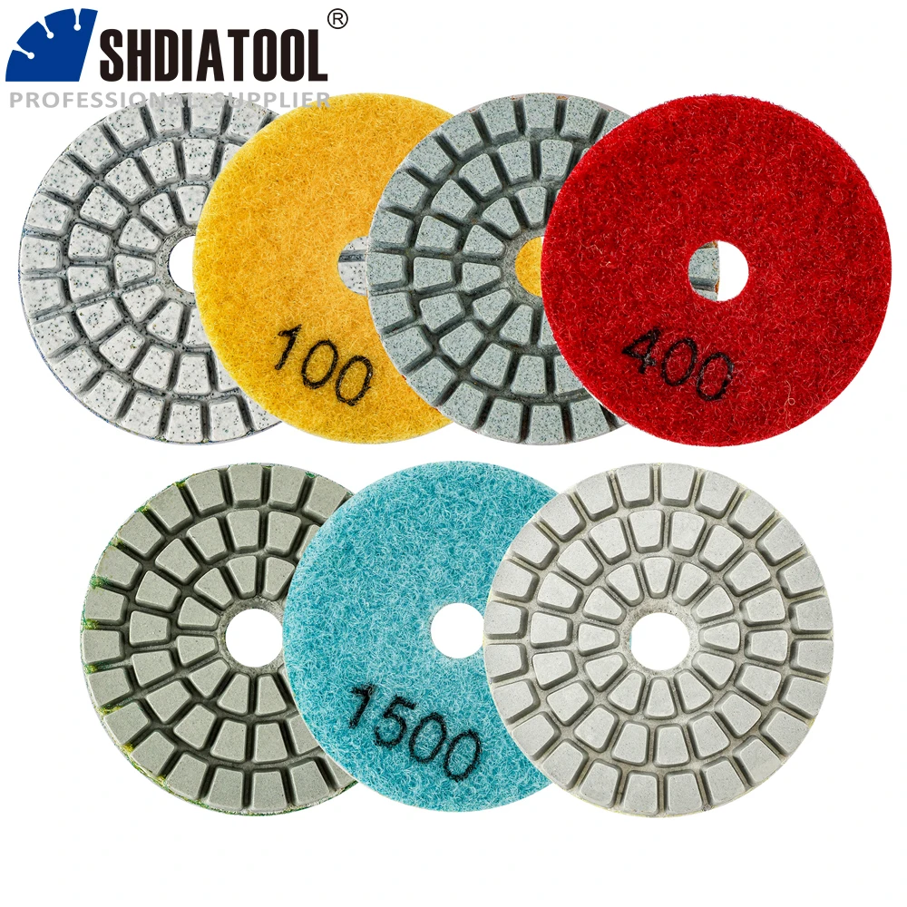 SHDIATOOL Mini Diamond Polishing Pads Set 7Pcs Dia50mm Wet Resin Sanding Disc For Granite Marble 2Inch Flexible Polisher Pads
SHDIATOOL Mini Diamond Polishing Pads Set 7Pcs Dia50mm Wet Resin Sanding Disc For Granite Marble 2Inch Flexible Polisher Pads