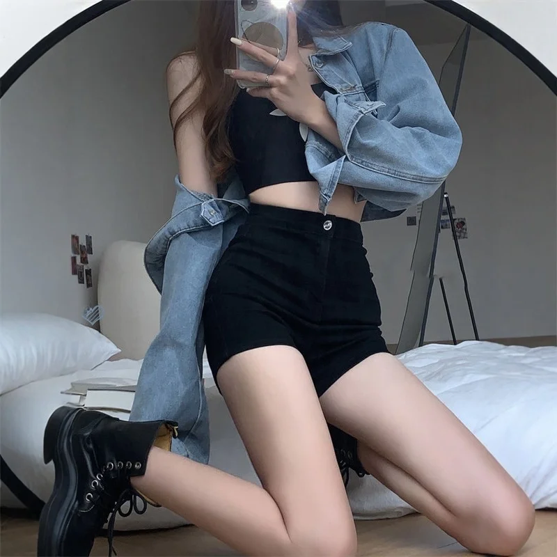 Korean Style Spicy Girl Trendy Black Denim Shorts Women's Summer Elastic Slimming Hip Lifting Hot Pants High Waist Straight Leg
Korean Style Spicy Girl Trendy Black Denim Shorts Women's Summer Elastic Slimming Hip Lifting Hot Pants High Waist Straight Leg