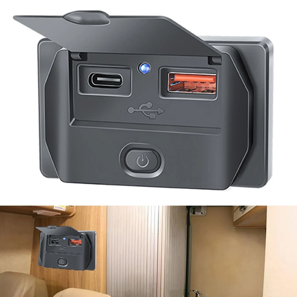 Car PD Type-C QC 3.0 USB Fast Charger Socket With LED Light For 12V/24V Auto Motorcycle RV Boat Accessories
Car PD Type-C QC 3.0 USB Fast Charger Socket With LED Light For 12V/24V Auto Motorcycle RV Boat Accessories