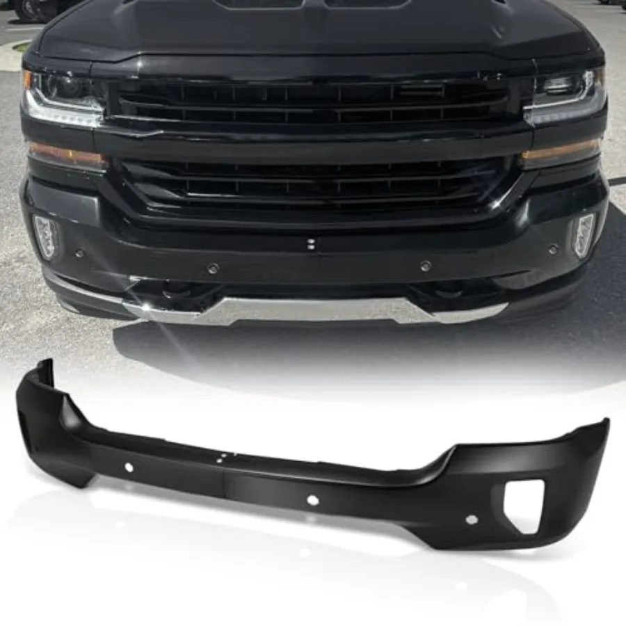 Front Bumper Face Bar Compatible with 2016 2017 2018 Chevy Silverado 1500, 2019 Silverado 1500 LD, w/Fog Light and Parking Sens
Front Bumper Face Bar Compatible with 2016 2017 2018 Chevy Silverado 1500, 2019 Silverado 1500 LD, w/Fog Light and Parking Sens