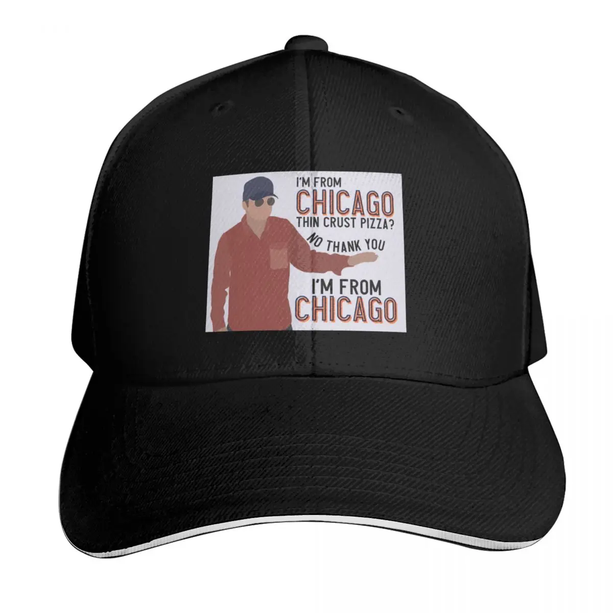 Thin Crust Pizza No Thank you, I'm from Chicago. Baseball Cap sun hat sailor cap for men foam party Hat Mens Tennis Women's
Thin Crust Pizza No Thank you, I'm from Chicago. Baseball Cap sun hat sailor cap for men foam party Hat Mens Tennis Women's