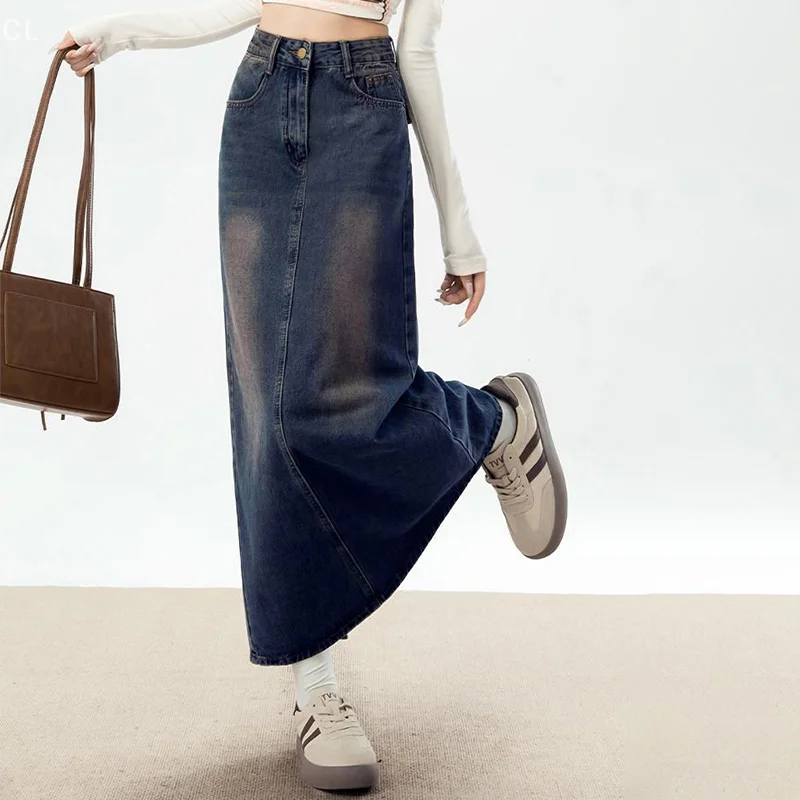 Ins Style Shui Wash Retro Split Hip Denim Half Length Long Skirt Spring And Summer New Denim Skirt
Ins Style Shui Wash Retro Split Hip Denim Half Length Long Skirt Spring And Summer New Denim Skirt